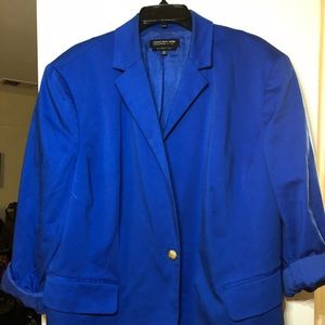 Royal blue Jones New York Blazer with gold detail